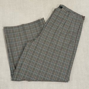LOFT cropped plaid trousers in 4P
